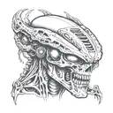 alien terminator tattoo design idea