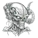 alien terminator tattoo design idea