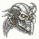 alien terminator tattoo design idea