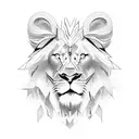 Lion and a clock tattoo design idea