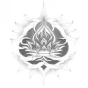 phoenix lotus aum tattoo design idea