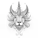 Lion, unicorn, welsh dragon, and irish harp tattoo design idea