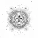 Galaxy with constellations forming the shape of the client's zodiac sign (Capricorn & leo) surrounded by stars tattoo design idea