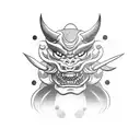 Japanese Demon Oni tattoo design idea