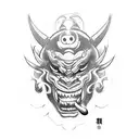 Japanese Demon Oni tattoo design idea