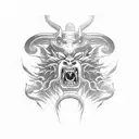 Japanese Demon Oni tattoo design idea