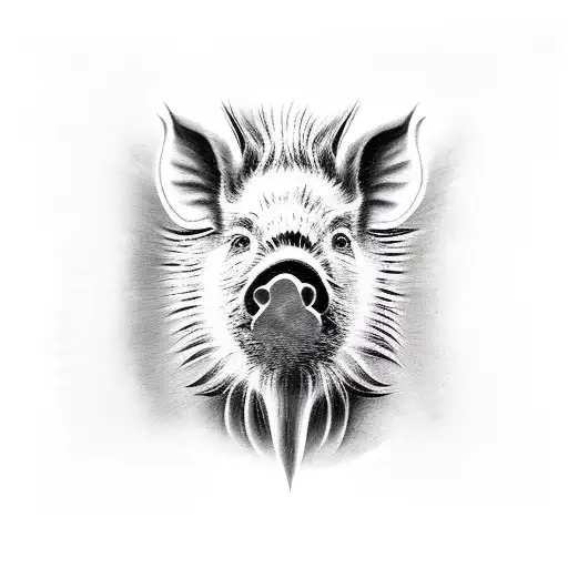 Boar tattoo design idea