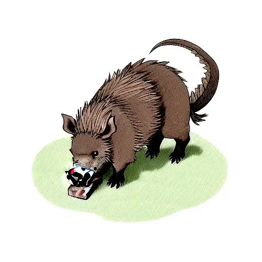 Boar eating a dragon tattoo design idea