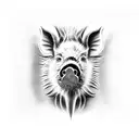 Boar tattoo design idea