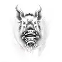 Boar tattoo design idea
