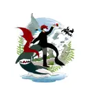 Shark, Dragon, Penguin, Spider tattoo design idea