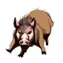 Boar tattoo design idea