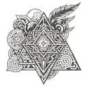 5 elements tattoo design idea