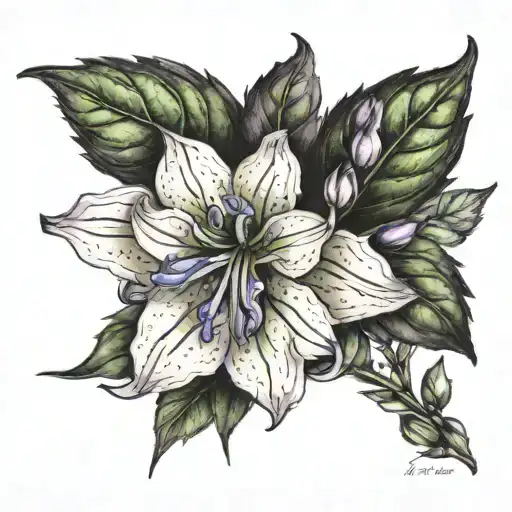 hyssop flower tattoo design idea