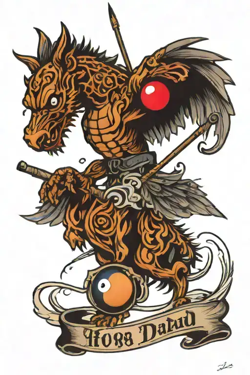 memorial tattoo for my dad who loved to shoot pool  tattoo design idea