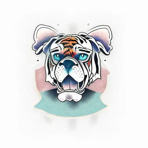 Boxer with tiger head tattoo design idea