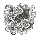 Create a picture using the names NICOLE ANTHONY PAUL tattoo design idea