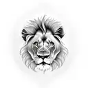lion and lamb tattoo design idea