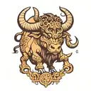Taurus Minotaur zodiac tattoo design idea