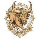 Taurus Minotaur zodiac tattoo design idea