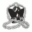 Incorporate a detailed bike chain intertwined with boxing gloves, symbolizing the client's love for both riding bikes and boxing tattoo design idea