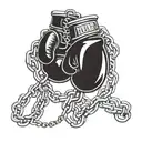 Incorporate a detailed bike chain intertwined with boxing gloves, symbolizing the client's love for both riding bikes and boxing tattoo design idea