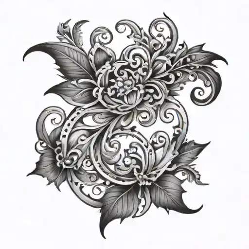 small filigree to blend in with other filigree tattoos  tattoo design idea