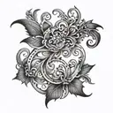 small filigree to blend in with other filigree tattoos  tattoo design idea
