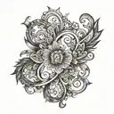 small filigree to blend in with other filigree tattoos  tattoo design idea