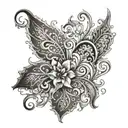 small filigree to blend in with other filigree tattoos  tattoo design idea