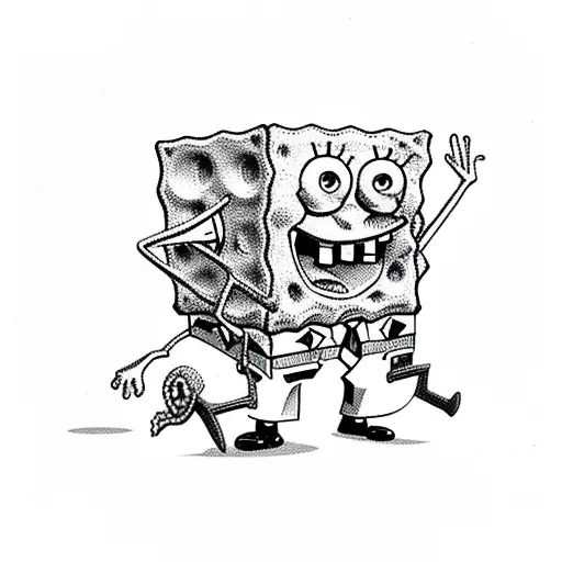 spongebob squarepants tattoo design idea