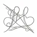 M+R old school font intertwined tattoo design idea