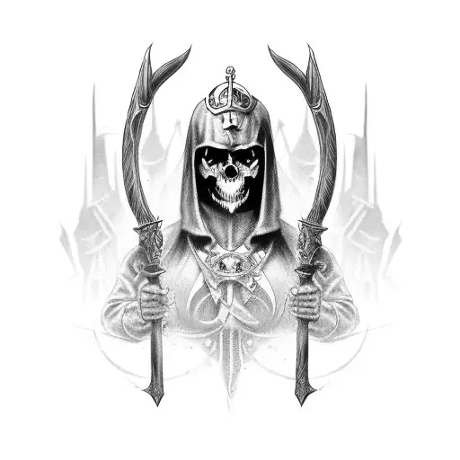 demonic royal executioner  tattoo design idea