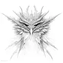 avian shadow demon tattoo design idea