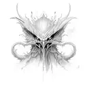 avian shadow demon tattoo design idea