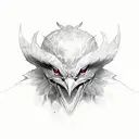 avian shadow demon tattoo design idea