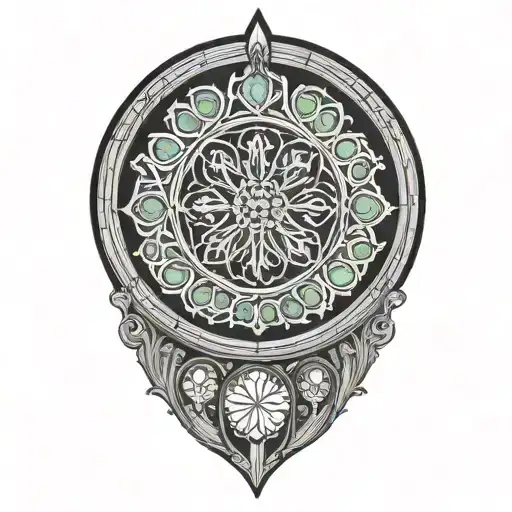 rose window notre dame tattoo design idea