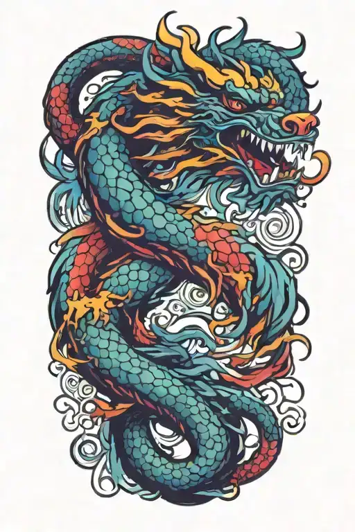 japanese dragon tattoo design idea