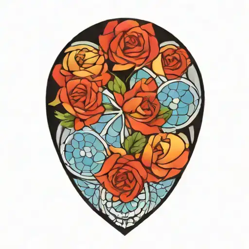 rose window notre dame tattoo design idea