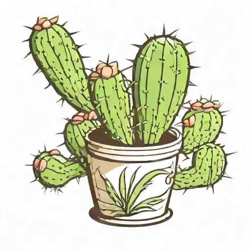 arizona cactus tattoo design idea