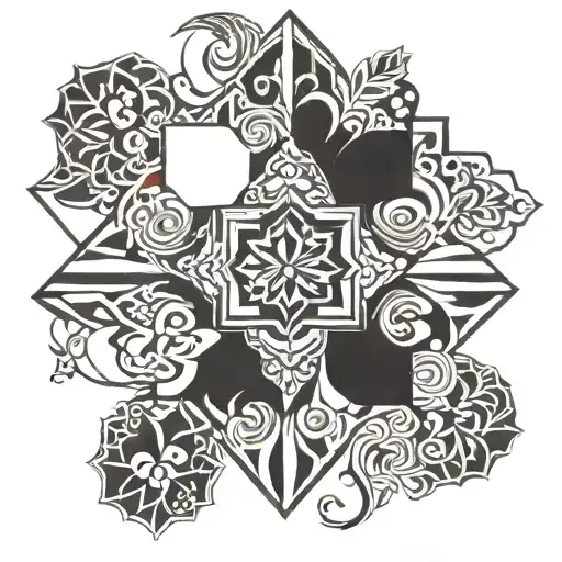 spanish tile tattoo design idea