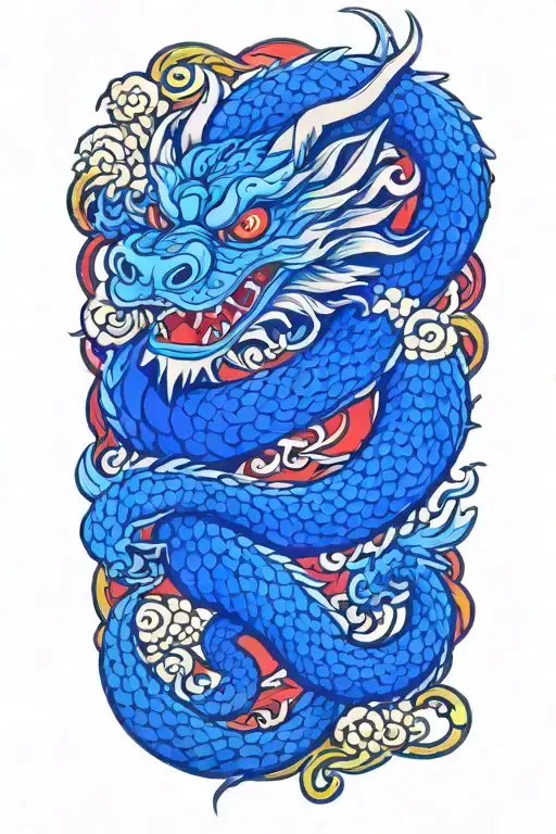 japanese dragon tattoo design idea