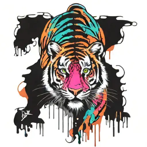 street art tattoo full body tiger tattoo design idea