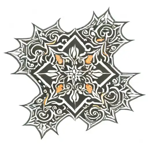 spanish tile tattoo design idea