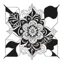 spanish tile tattoo design idea