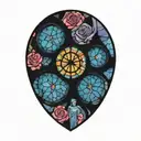 rose window notre dame tattoo design idea