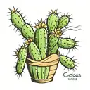 arizona cactus tattoo design idea