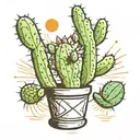 arizona cactus tattoo design idea