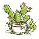arizona cactus tattoo design idea