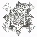 spanish tile tattoo design idea
